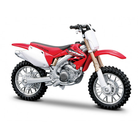 BBURAGO 1:18 - HONDA CRF 450R, ROSU