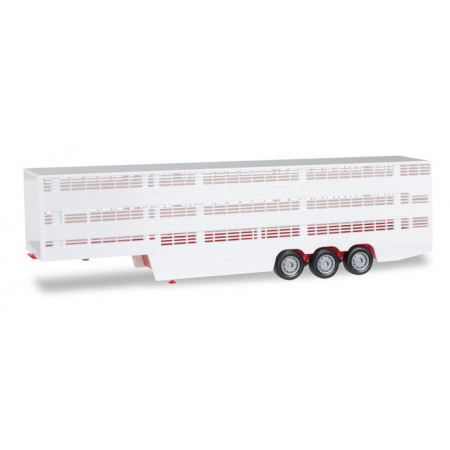 HERPA 1:87 - Cattle transporter trailer, red