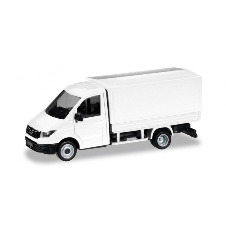HERPA (MINIKIT) 1:87 - MAN TGE single cabin with platform and canvas, white