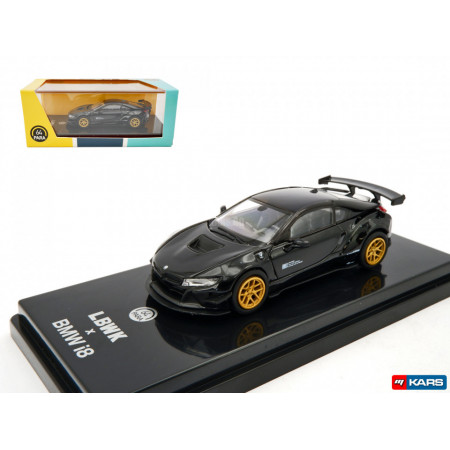 PARA64 1:64 - LIBERTY WALK BMW I8 LHD 2018, BLACK/GOLD RIMS