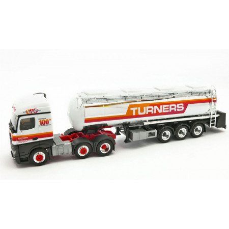 HERPA 1:87 - Mercedes-Benz Actros Streamspace chromed tank semitrailer "Turners" (GB)
