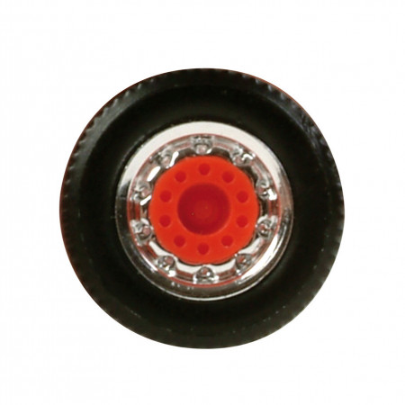 HERPA 1:87 - Special wide tires for truck front axle (chromium / red, 8 sets)