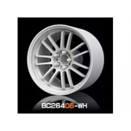 MOT HOBBY 1:64 - ABS WHEEL & RIM SET, WHITE (406-WH)