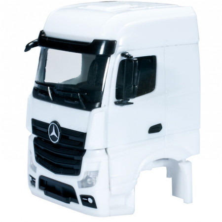 HERPA 1:87 - Mercedes-Benz Actros Bigspace driver's cabin without side skirting (incl. rear-view mirror) grill comes separately Content: 2 pcs.
