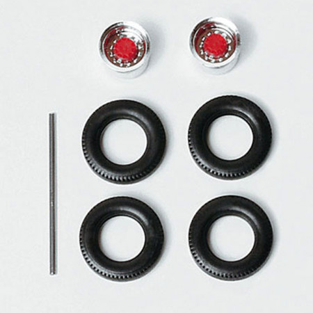 HERPA 1:87 - Special twin tires (chromium / red, 8 sets)