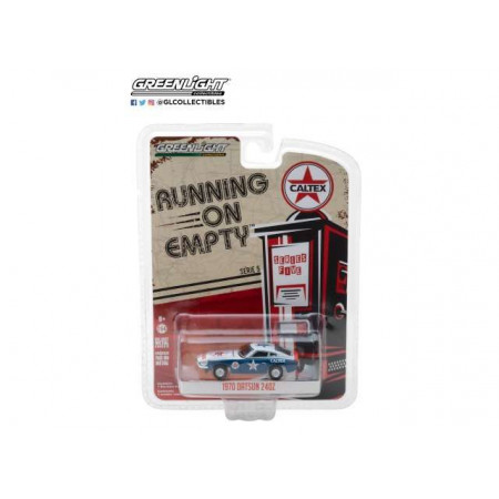 GREENLIGHT 1:64 - DATSUN 240Z 1970 'CALTEX', RUNNING ON EMPTY SERIES 5, BLUE/WHITE