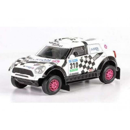 MAGAZINE MODELS 1:43 - MINI 2016 ALL4 RACING #310 ORLANDO TERRANOVA ARGENTINA, WHITE/BLACK