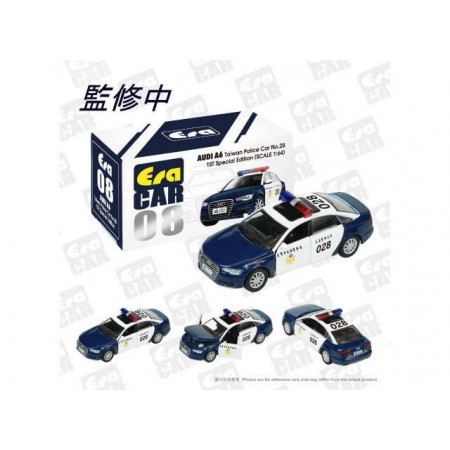 ERA 1:64 - AUDI A6 2008 TAIWAN POLICE #28 (1ST SPECIAL EDITION), BLUE/WHITE