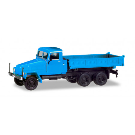 HERPA 1:87 - IFA G5 3-WAY DISCHARGE SKIP, BLUE (MODIFIED CABIN AND NEW CONSTRUCTION)