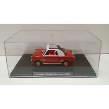 MAGAZINE MODELS 1:24 - AUTOBIANCHI BIANCHINA TRASFORMABILE 1958 FW03, RED WITH WHITE ROOF
