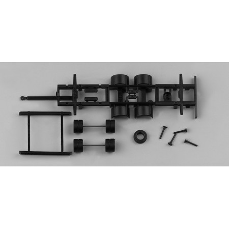 HERPA 1:87 - Chassis for bulk tandem volume trailer swap body 2-axle (7,82m) Content: 2 pcs.