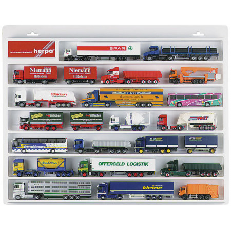 HERPA 1:87 - Truck showcase white, (22.4 in. x 17.7 in. x 1.4 in.)