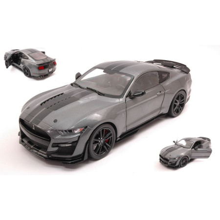 SOLIDO 1:18 - FORD SHELBY MUSTANG GT500 2020 GREY W/BLACK STRIPES SPECIAL GERMAN