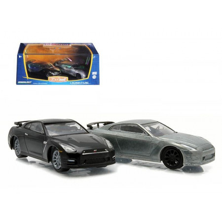 GREENLIGHT 1:64 - NISSAN SKYLINE GT-R R35 2007-14 *FIRSTCUT SERIES* 2-PACK. ONE FIRSTCUT CAR AND ONE DECORATED CAR.