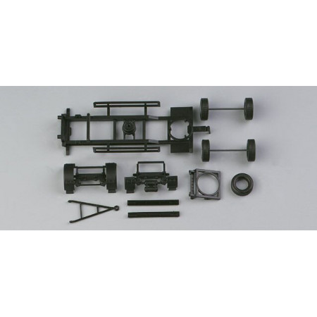 HERPA 1:87 - chassis for trailer with a set of wheels(7,45m) Content: 2 pcs.