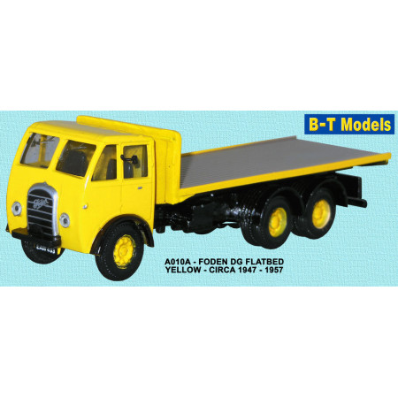 BASE TOYS MODELS 1:76 - FODEN DG 3AX FLATBED - YELLOW