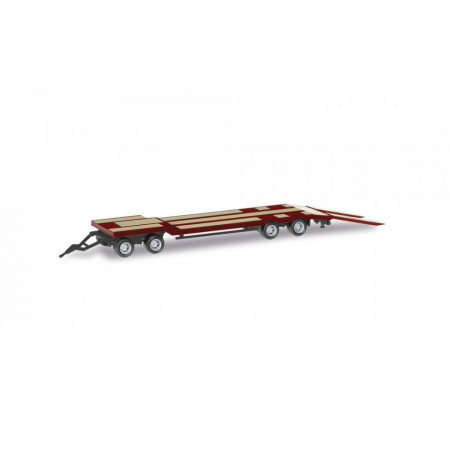 HERPA 1:87 - Goldhofer TU 4 construction site trailer, wine red