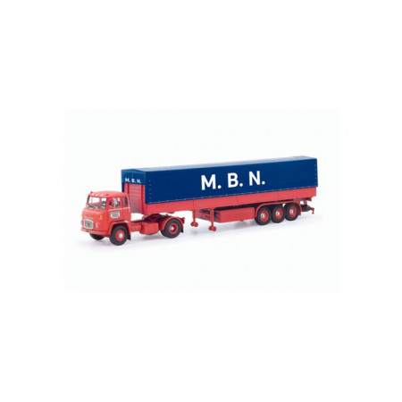 HERPA 1:87 - Scania LB 76 canvas semitrailer "M.B.N." (Niederlande/Sint Jacobi Parochie)