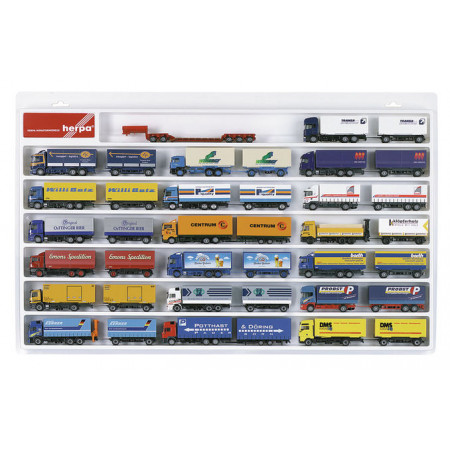 HERPA 1:87 - Showcase for trailer (overlength), white (27.5 in. x 17.7 in. x 1.4 in.)