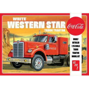 AMT 1:25 - WHITE WESTERN STAR SEMI TRACTOR (COCA COLA), PLASTIC MODELKIT
