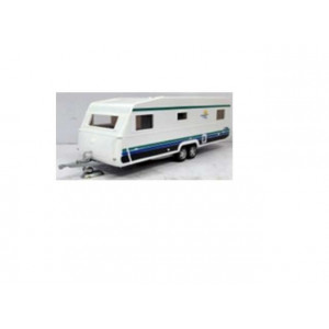 CARARAMA 1:43 - CARAVAN 750, WHITE/BLUE
