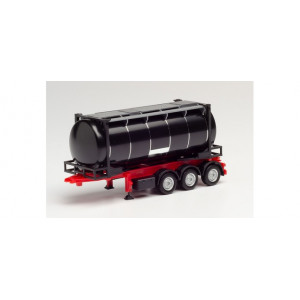 HERPA 1:87 - 26 ft. Containerchassis with swapcontainer, black