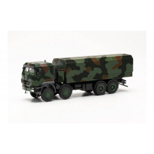 HERPA 1:87 - Iveco Trakker 8x8 protected flatbed truck, camouflage design