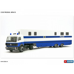 HERPA 1:87 - MERCEDES-BENZ SK BOX SEMITRAILER 'SAXONY POLICE DEPARTMENT / COMMAND VEHICLE'