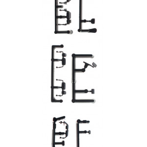 HERPA 1:87 - TRUCK MIRRORS FOR IVECO STRALIS XP, DAF XF AND VOLVO FH, 5 SETS EACH