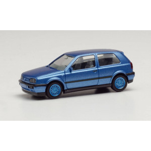 HERPA 1:87 - VW Golf III VR6 blue metallic, rims blue