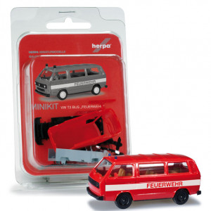 HERPA (MINIKIT) 1:87 - VOLKSWAGEN T3 Bus "fire department"