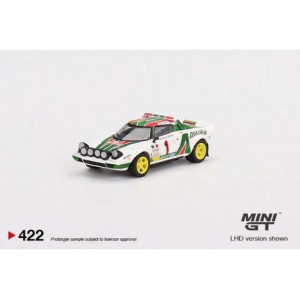 MINI GT 1:64 - LANCIA STRATOS HF 1977 #1 WINNER RALLY MONTE CARLO, WHITE/GREEN/RED