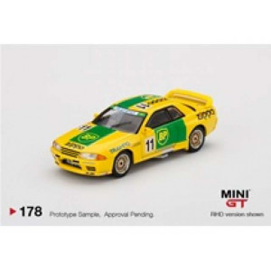 MINI GT 1:64 - NISSAN SKYLINE GT-R R32 1993 GR. A #11 *BP* JAPAN TOURINGCAR CHAMPIONSHIP, YELLOW/GREEN
