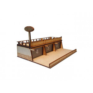 SJO-CAL 1:64 - PITLANE FORD DIORAMA. GOOD FOR 3 TO 5 1/64 (3INCH) MODELS, WOODEN MODELKIT
