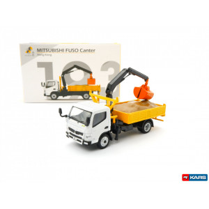 TINY TOYS 1:76 - MITSUBISHI FUSO CANTER GRAB LORRY, WHITE/YELLOW #193