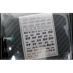 ZOOM ON 1:1 - AUDI LOGO METAL STICKERS