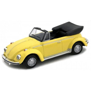 CARARAMA 1:72 - VW KEVER CABRIOLET (OPEN TOP), YELLOW