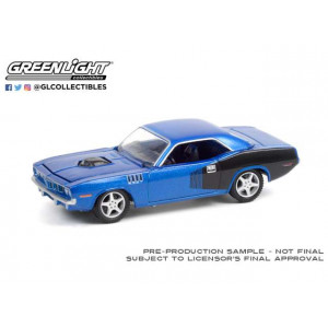 GREENLIGHT 1:64 - PLYMOUTH BARRACUDA 1970 CUSTOM HARDTOP (LOT #720) *BARRETT JACKSON* SERIES 7, BLUE