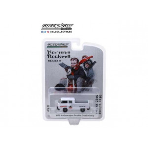 GREENLIGHT 1:64 - VOLKSWAGEN TYPE 2 DOUBLE CAB PICKUP 1972 *NORMAN ROCKWELL SERIES 2*, WHITE