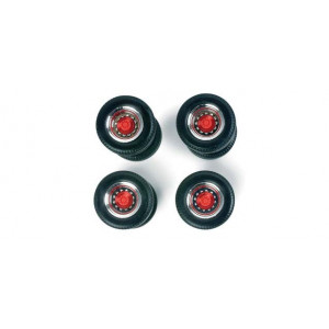 HERPA 1:87 - Hypoid axle (8 sets of wheels, red)