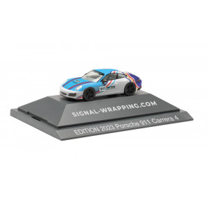 HERPA 1:87 - Porsche 911 Carrera 4 "Signal Wrapping Edition 2023 / Rothini"