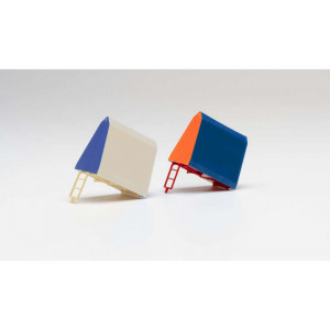 HERPA 1:87 - Roof tent for Trabant/Wartburg, 2 pieces (orange/blue and white blue)