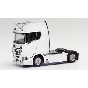 HERPA 1:87 - Scania CS20 high roof Trailer with light bar and bumper, white