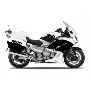 MAISTO 1:18 - YAMAHA FJR 1300A GENERIC POLICE AUTHORITY, WHITE/BLACK
