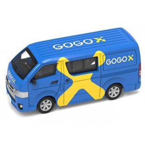 TINY TOYS 1:64 - TOYOTA HIACE *GOGOX*, BLUE/YELLOW #07