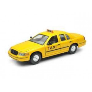 WELLY 1:24 - FORD CROWN VICTORIA 1999 *TAXI*, YELLOW