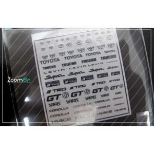 ZOOM ON 1:1 - TOYOTA LOGO METAL STICKERS