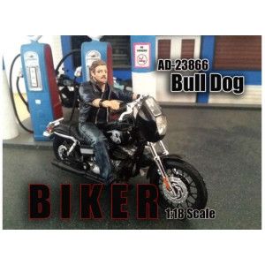 AMERICAN DIORAMA 1:18 - BIKER *BULL DOG*