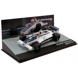 ATLAS 1:43 - BRABHAM FORD BT49C #5 NELSON PIQUET P1 GERMAN GP 1, WHITE/DARK BLUE