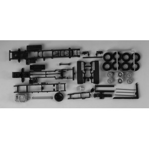 HERPA 1:87 - chassis for trucks MAN TGX 3-axle with roll-off kinematics Content: 2 pcs.